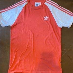 Orange adidas 3-Stripes Tee